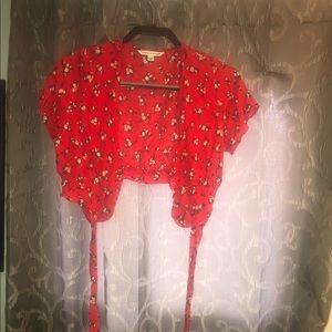 American Eagle Tie-Front Top